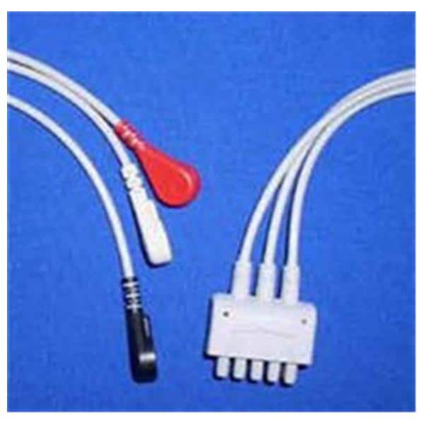 Multi-Link Wire Lead New For Marquette ECG Snap End 3 Lead 3/St