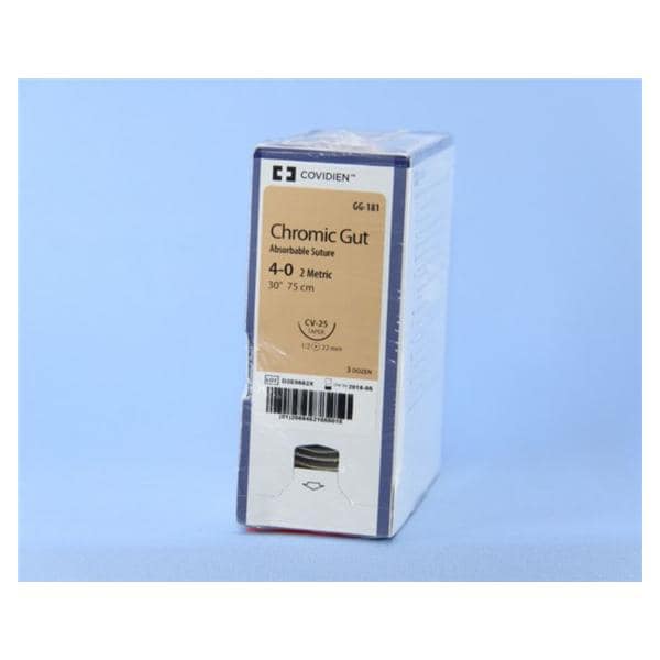 Surgigut Suture 4-0 30" Chromic Gut Monofilament CV-25 Undyed 36/Ca