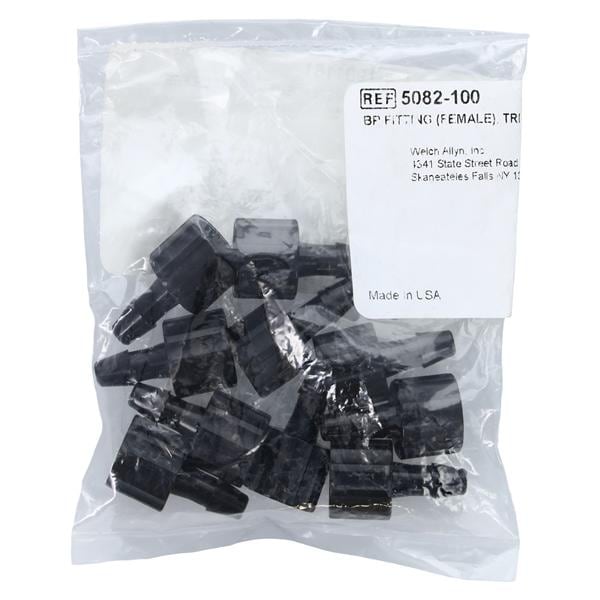 Blood Pressure Adapter Blk LF For Blood Pressure Cuff 10/Bg