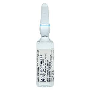 Lidocaine HCl Injection 4% Preservative Free Ampule 5mL 25/Packag...