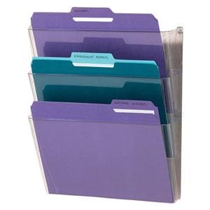 Single Wall Pockets Letter Size Clear 3/Pk