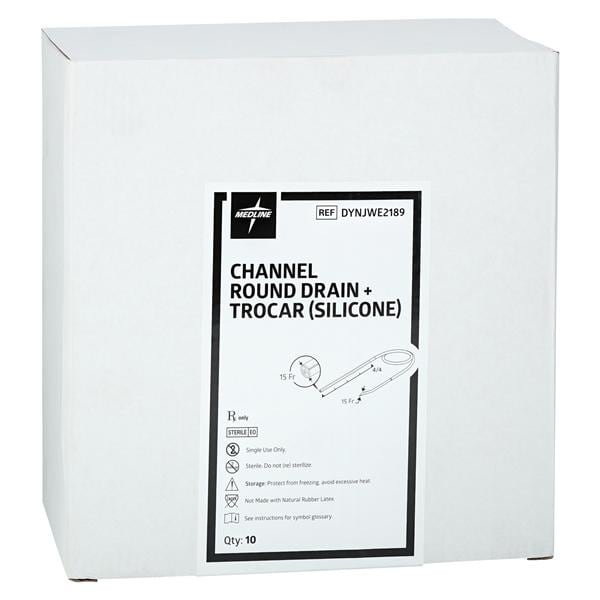 Silicone Wound Drain 15Fr Round Tip 4-Channel Full Fluted