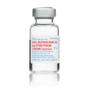 Bupivacaine HCl Epinephrine Injection 0.25% 1:200,000 SDV 10mL 10/Package