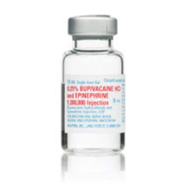 Bupivacaine HCl Epinephrine Injection 0.25% 1:200,000 SDV 10mL 10/Package