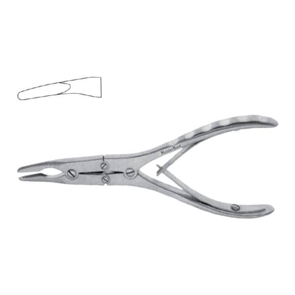 Meister-Hand Ruskin Rongeur Curved 6" Stainless Steel Autoclavable Ea