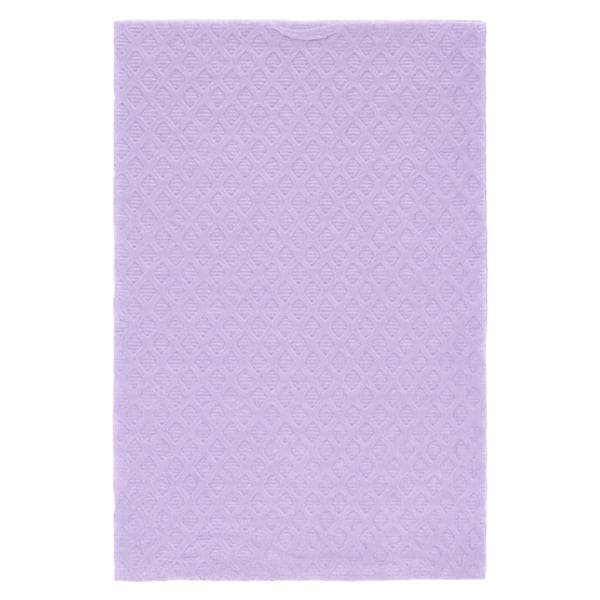 TIDI Choice Diamond Patient Bib 2 Ply Tiss/Poly Bck 13 in x 18 in Lav Dsp 500/Ca