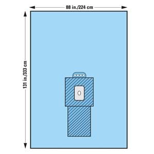 88x131" Sterile Surgical Drape 2-1/2" Fenestrated