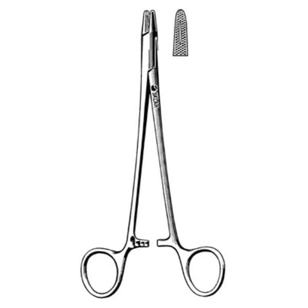 New Orleans Needle Holder Serrated Jaw 7" Stainless Steel Ea