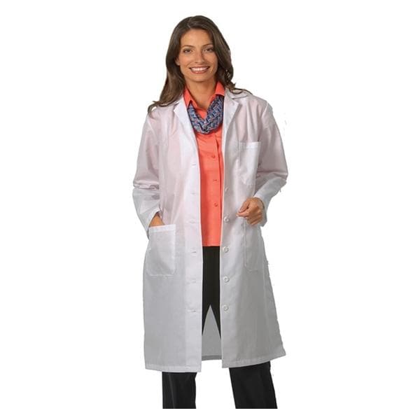 Lab Coat 3 Pockets Long Sleeves 2X Large White Womens Ea