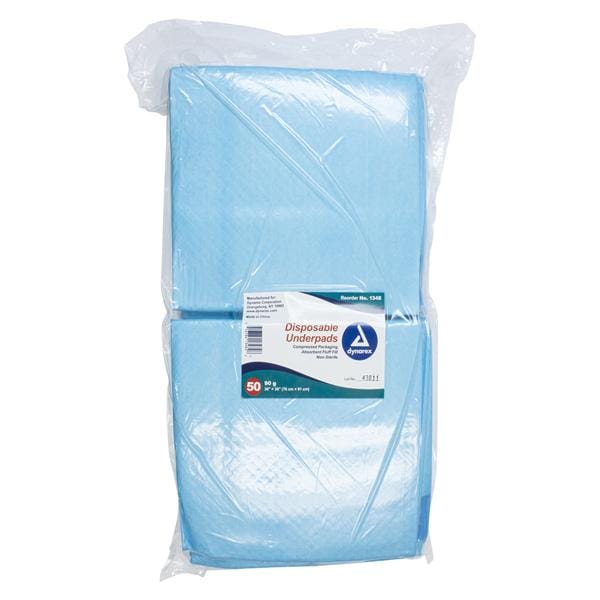 Incontinence Underpad Unisex 30x36" High Blue 100/Ca