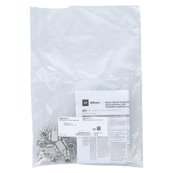 FlexiPort Blood Pressure Fitting White Not Made With Natural Rubber Latex 10/Pk