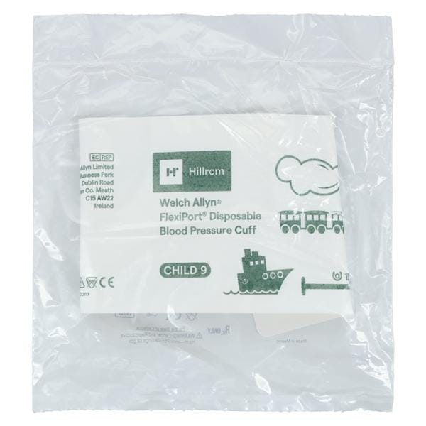 FlexiPort Blood Pressure Cuff Size 9 Wht/Grn LF 20/Pk