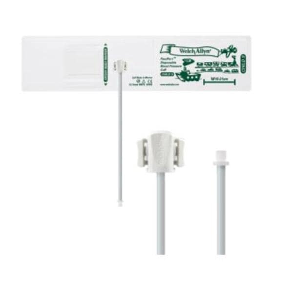FlexiPort Blood Pressure Cuff Size 9 Wht/Grn LF 20/Pk