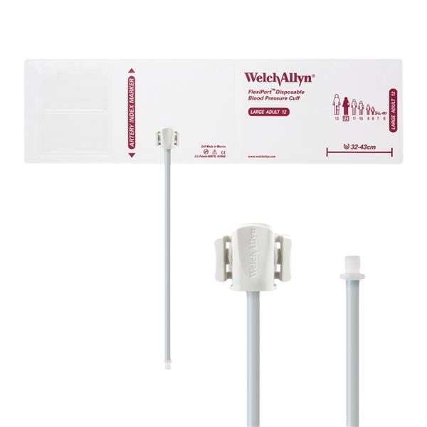 FlexiPort Blood Pressure Cuff Size 12 Wht/Burg LF 20/Pk