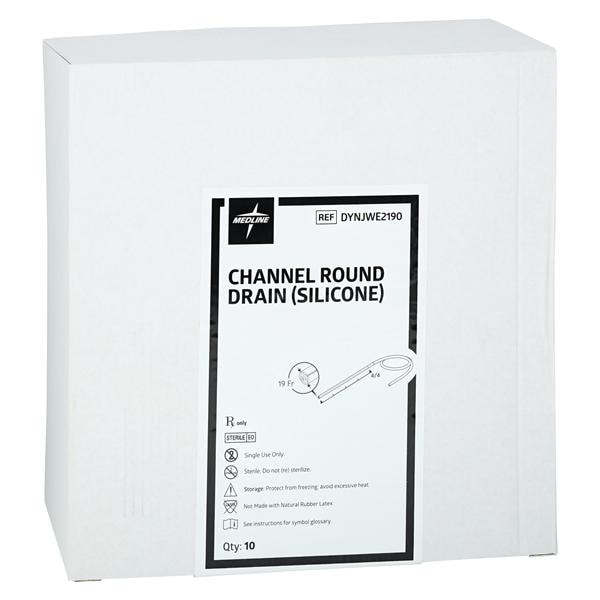 Silicone Wound Drain 19Fr Round Tip 4-Channel Full Fluted