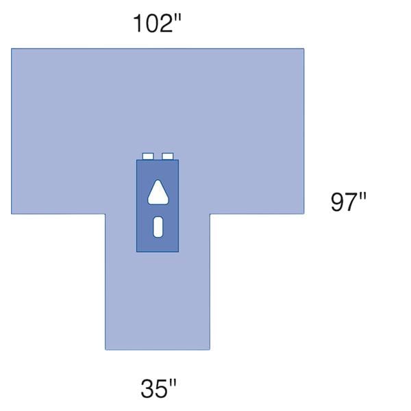 Proxima 12x97x35" Strl Laparoscopy Drape 7.5x8.5x8.5/3x7 Fen