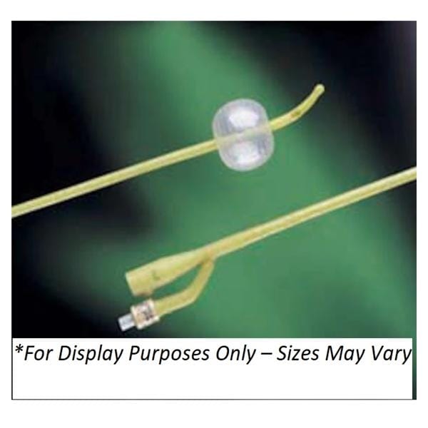 2-Way Foley Catheter Medium Coude Olive Tip Silicone Coated 14Fr 5cc
