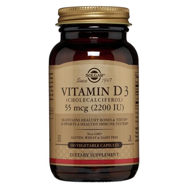 Vitamin D Supplement Vegicaps Kosher 2200IU 100/Bt