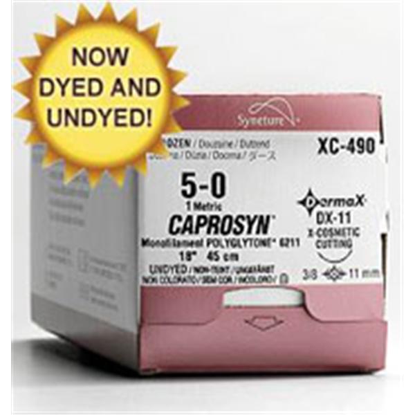 Caprosyn Suture 3-0 30" Glycolide/Lactide Monofilament CV-23 Violet 36/Ca