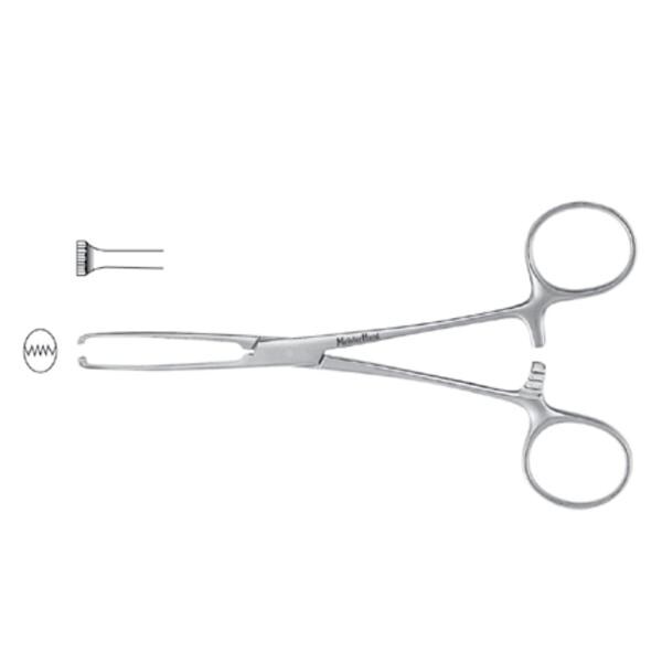 Meister-Hand Allis Tissue Forcep Straight 7-1/4" Autoclavable Ea