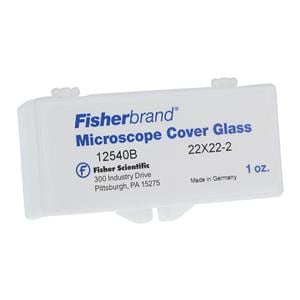 Fisherbrand Microscope Cover Glass 22x22mm #2/Square Edge 1/Pk