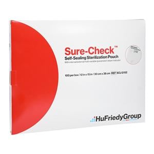 Sure-Check Sterilization Pouch Self Seal 12 in X 15 in 100/Bx, 5 BX/CA