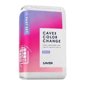 Cavex ColorChange Dust Free Alginate 1 Lb Pouch Package Fast Set 500gm, 20 BG/CA
