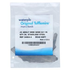 Waterpik Original Tofflemire Dead Soft Matrix Band .001" Sz Adlt MOD Wd 2 36/Pk