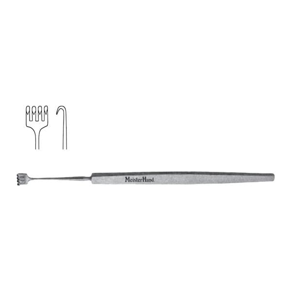 Meister-Hand Knapp-Rollet Retractor 5-1/4" Stainless Steel Ea