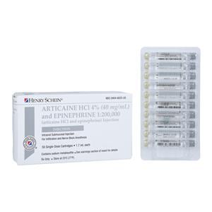 Articaine HCl 4% Epinephrine 1:200,000 1.7 mL 50/Bx