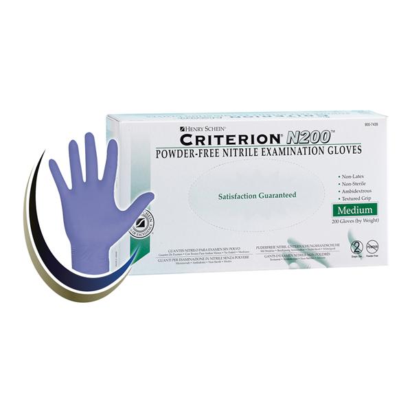 Criterion N200 Nitrile Exam Gloves Medium Blue Non-Sterile 2000/Ca