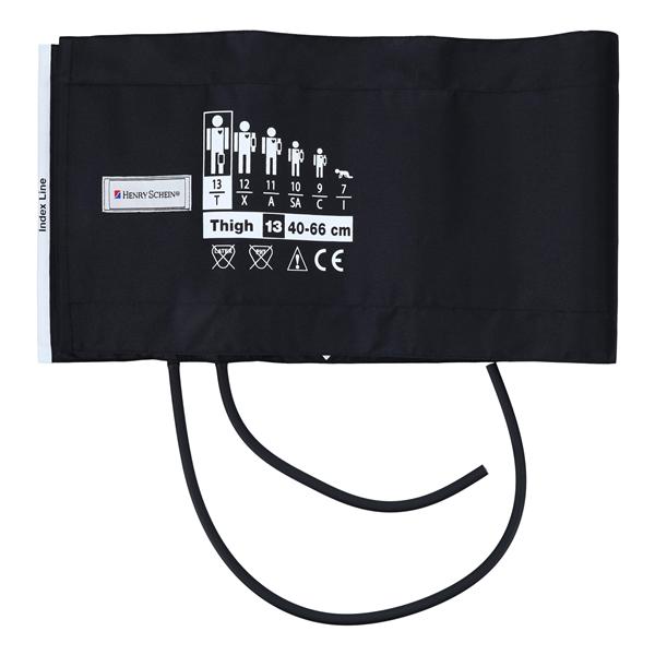 Henry Schein Adcuff BP Cuff & Bladder 13 Blk LF f/ Plm Styl Instrmnt Ea, 16 EA/CA