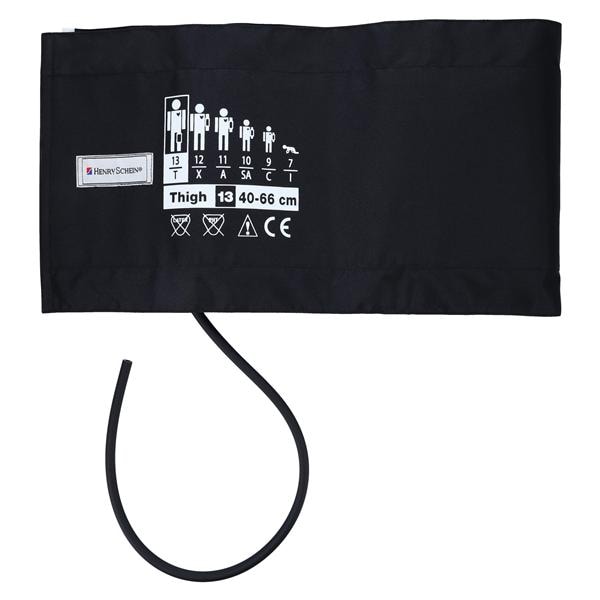 Henry Schein Adcuff BP Cuff & Bladder 13 Blk LF f/ Plm Styl Instrmnt Ea, 16 EA/CA