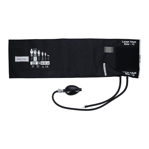 Henry Schein Adcuff Blood Pressure Inflation System Size 12 Blk LF For Mrcrl Ea, 15 EA/CA