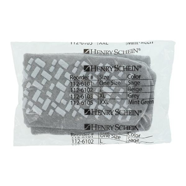 Patient Slippers Terrycloth Gray X-Large Reusable 48/Ca