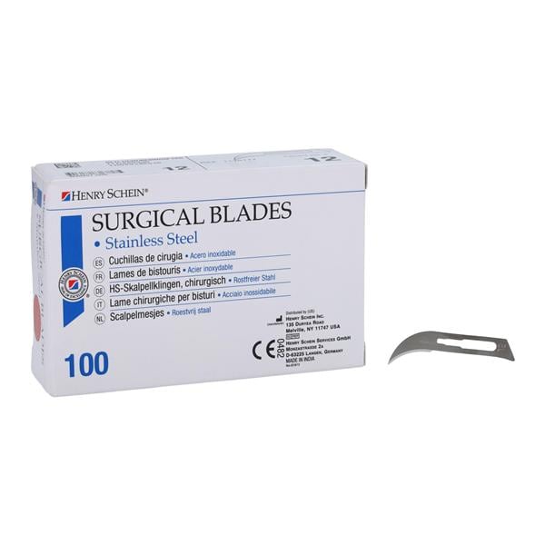Stainless Steel Sterile Surgical Blade #12 100/Bx, 40 BX/CA