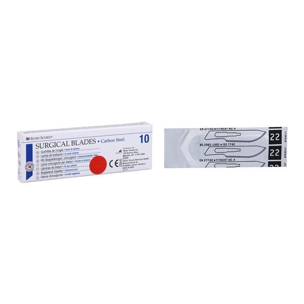 Carbon Steel Sterile Surgical Blade #22 Disposable 10/Bx, 200 BX/CA