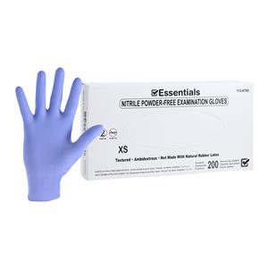 Essentials 200 Nitrile Exam Gloves X-Small Periwinkle Non-Sterile 200/Bx