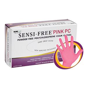 Sensi-Free Pink PC Chloroprene Exam Gloves Small Pink Non-Sterile
