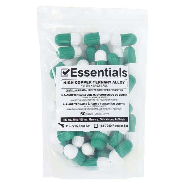 Essentials Alloy Capsules Single Spill Fast Set 50/Pk