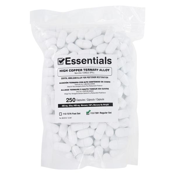 Essentials Alloy Capsules Single Spill Regular Set 250/Pk