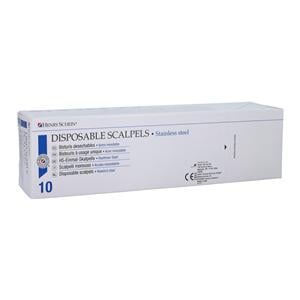 Disposable Scalpel #15S Stainless Steel Sterile, 100 BX/CA