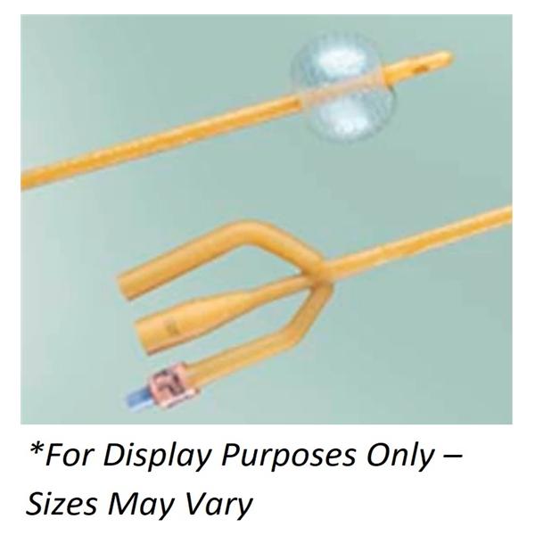 Bardex 3-Way Foley Catheter Curved Coude Tip Red Rubber Latex 20Fr 30cc