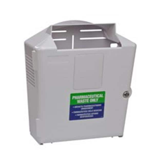SharpSafety Sharps Enclosure Beige 6.5x14.5x17.5" Lkg Plstc f/ 3g Cntnrs 1/Ca