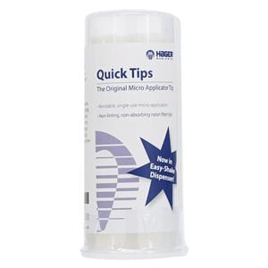 Quick-Tips Flexible Micro Applicator Regular White 100/Bx, 250 BX/CA