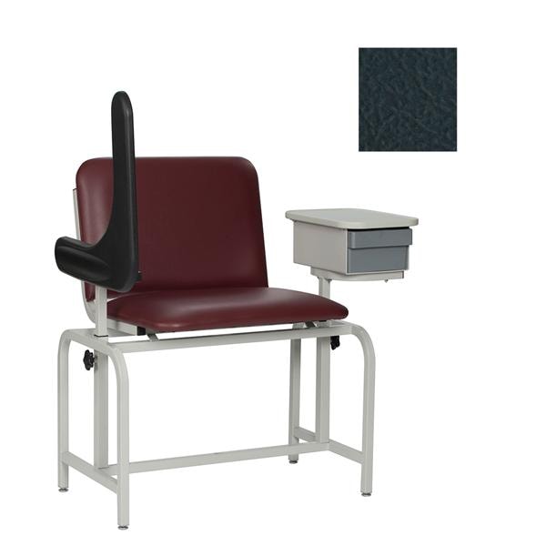 Blood Draw Chair Black Steel 450lb Capacity Ea