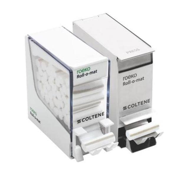 Roll-O-Mat Dental Roll Dispenser White Stainless Steel Ea