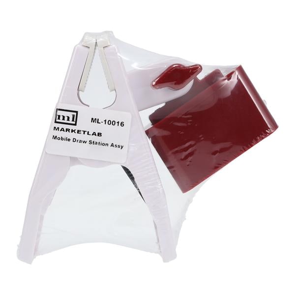 Blood Draw Station 7x6x3" Red/White Ea