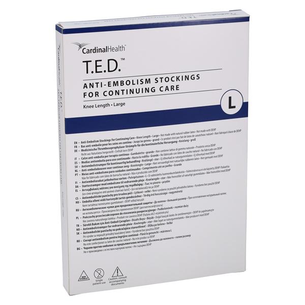 T.E.D. Anti-Embolism Stocking Knee High Large 18" Beige, 12 PR/CA