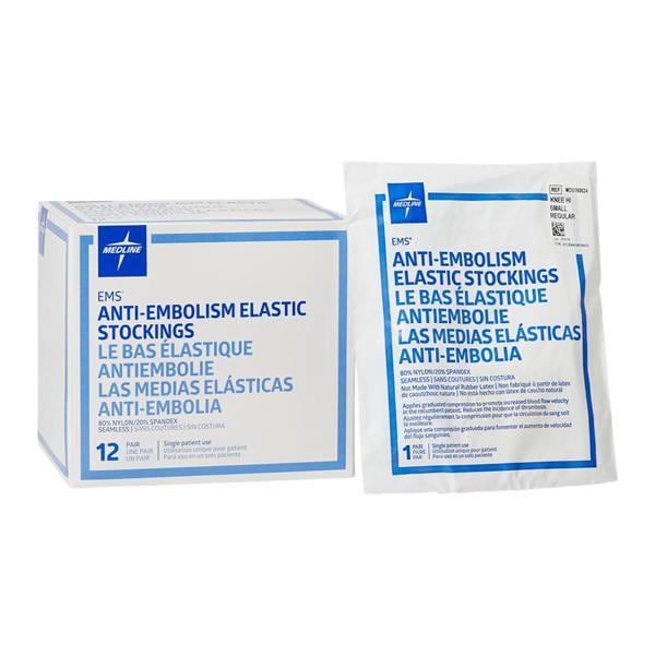 EMS Anti-Embolism Stocking Knee High Small White